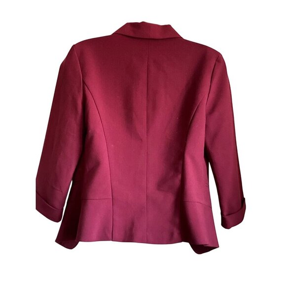 Charlotte Russe 90s Y2K Open Front Blazer Jacket With 3/4 Sleeves & Peplum Hem - Picture 2 of 11